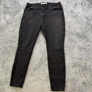 Signature by Levi Strauss MidRise Skinny Jeans Womens 16S 16 Short Black Stretch